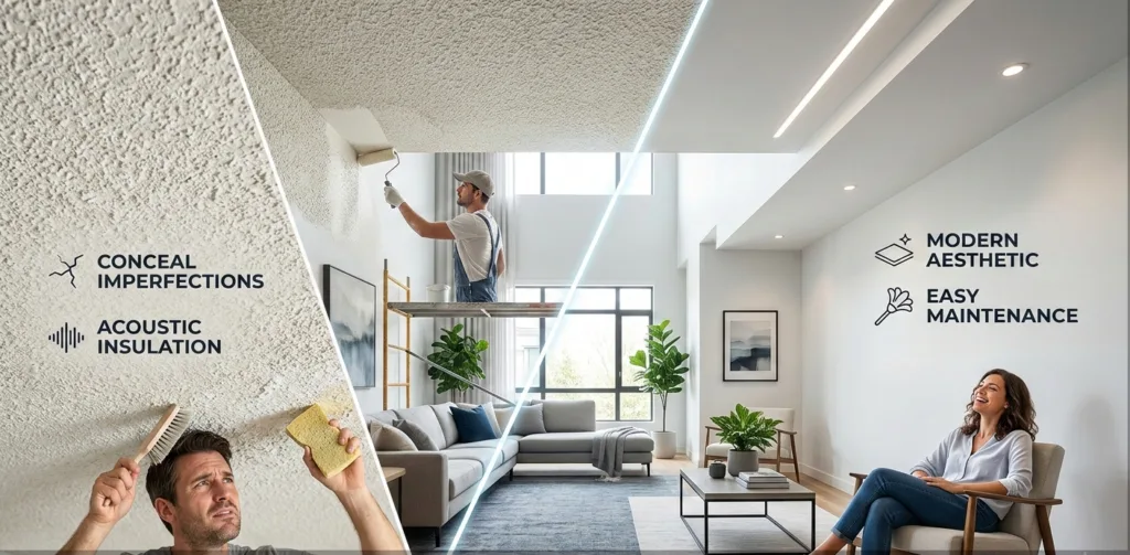 Why are Ceilings Textured & Are They Still Popular