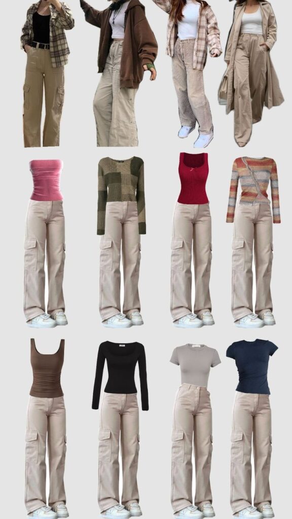 Beige-and-Neutral-Cargo-Pants-Collage