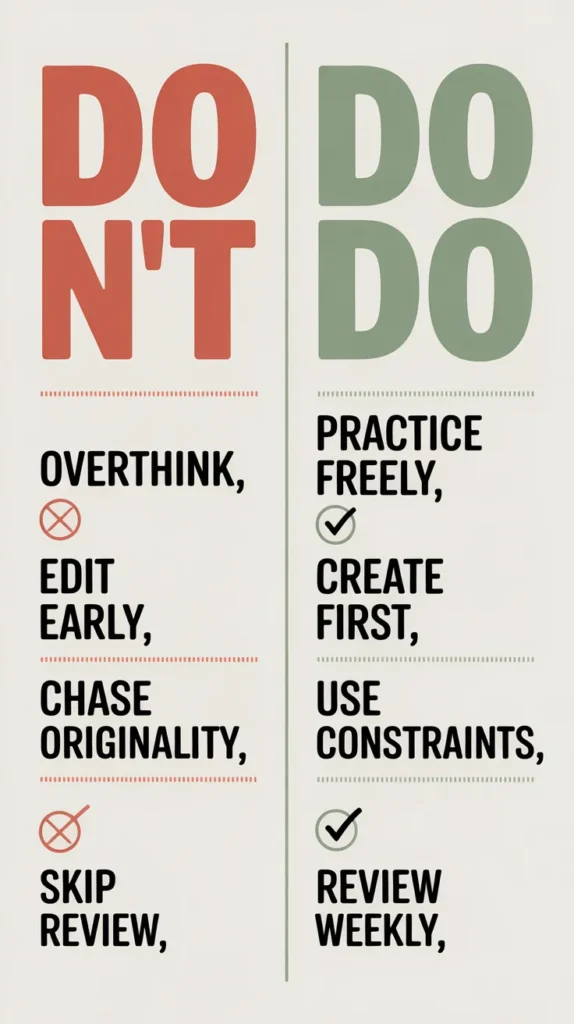 mistakes to avoid when doing songwriting exercises