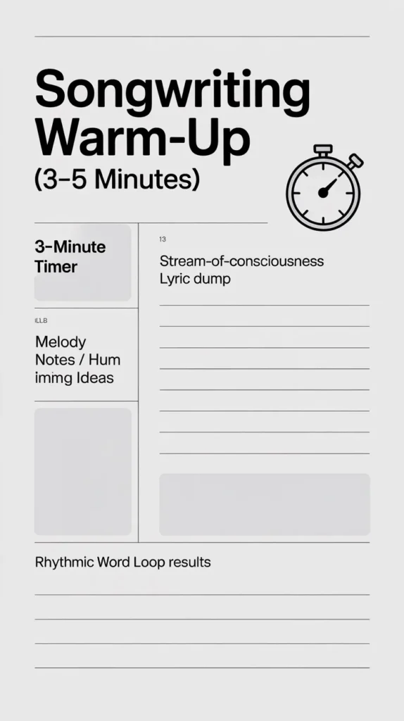 songwriting warm up