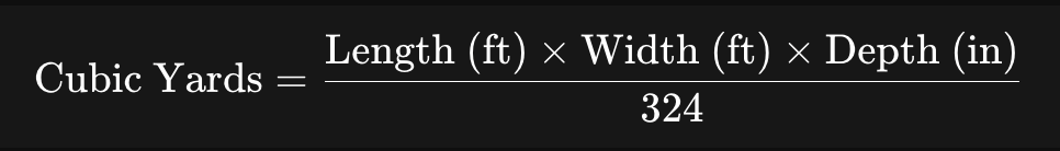 Easy formula for calculating mulch requirements